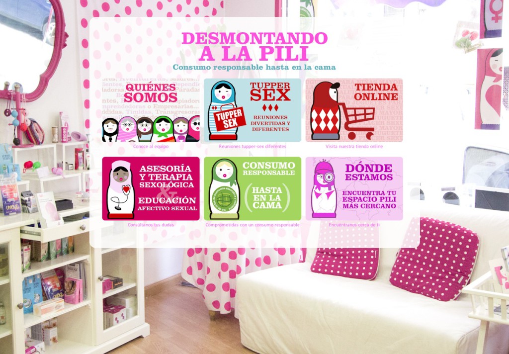 diseño web responsive con tienda para desmontando a la pili