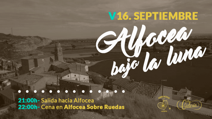 Ruta ciclista: Alfocea y cena bajo la luna (La Ciclería)