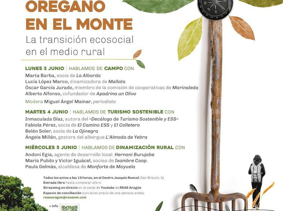 XXIX Jornadas de Economía Solidaria desde REAS Aragón! «Hay mucho orégano en el monte. La transición ecosocial en el medio rural»