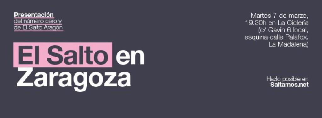 Presentación en Zaragoza del número cero de El Salto