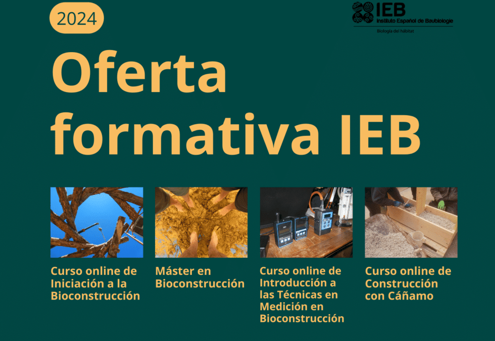 Agenda formativa IEB 2024 en el ámbito de la Bioconstrucción